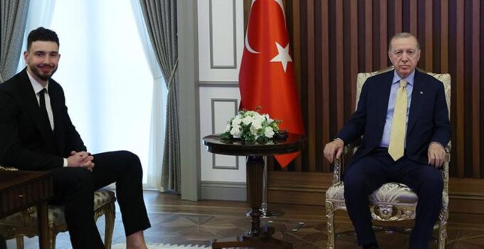 Alperen Şengün’den Cumhurbaşkanı Recep Tayyip Erdoğan’a ziyaret