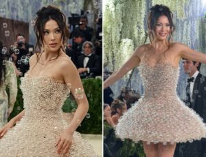 Baloncuk üfleyen elbise şaşkına çevirdi! Met Gala için 2 bin 550 saatte hazırlandı, tam 30 kilo