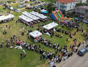 Bolluk bereket için kazan kazan yapıldı! 2 tonu 1 saatte tükendi
