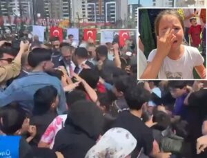 Çocuklara top ve oyuncak dağıtımı izdihama neden oldu