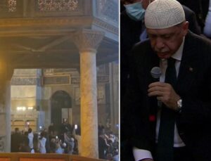 Cumhurbaşkanı Erdoğan, Ayasofya’da Kur’an-ı Kerim okudu