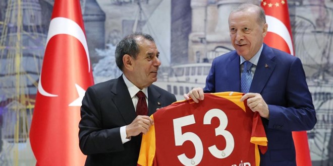 Erdoğan, Süper Lig şampiyonu Galatasaray'ı kabul etti