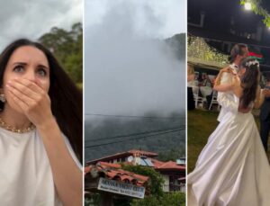 Karsu’dan düğününde yağmur yağan çifte unutulmayacak sürpriz