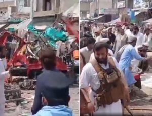 Pakistan’da pazar yerinde patlama! 2’si polis 9 kişi hayatını kaybetti
