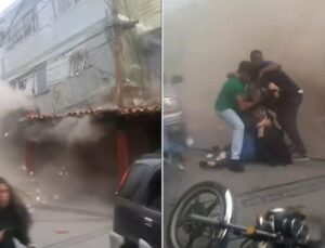 39 saniyede cehennemi yaşadılar! Çifte depremi en iyi anlatan görüntü