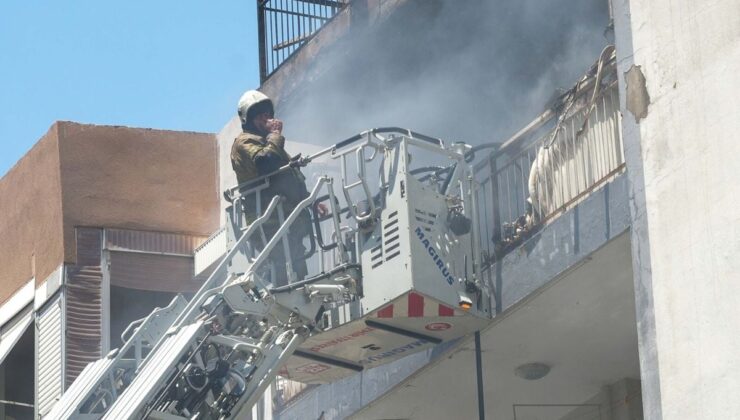 İzmir’de 7 katlı binada korkutan yangın; 6 kişi dumandan etkilendi