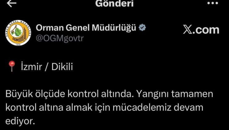İzmir’de maki yangını