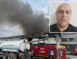 Konya’da fabrika yangınında kahraman itfaiyeci şehit oldu