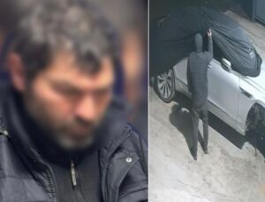 Lüks otomobilin servet değerindeki altın amblemini çaldı, savunması pes dedirtti