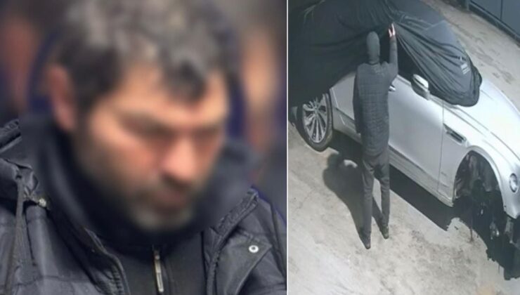 Lüks otomobilin servet değerindeki altın amblemini çaldı, savunması pes dedirtti