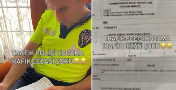 Meslektaşları affetmedi! Trafik polisi, eşinin yediği cezayı görünce şoke oldu