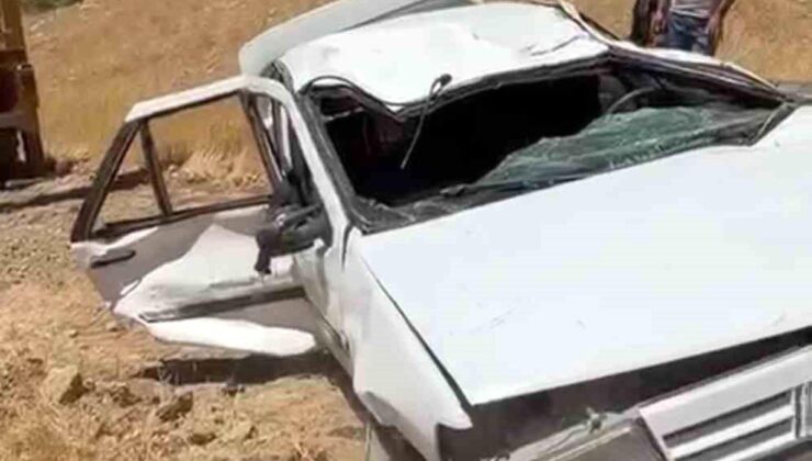 Siirt’te otomobil hurdaya döndü: 2 yaralı