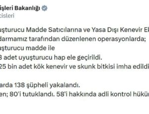 24 ilde uyuşturucu operasyonları: 80 tutuklama