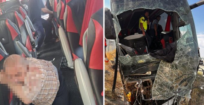 Ankara-Niğde otoyolunda otobüs devrildi: 40 yaralı