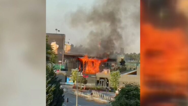 Ankara’da Satış Ofisinde Yangın Çıktı