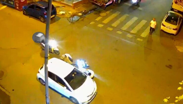 Bahçelievler’de motosiklet sürücüsünün ani hareketi kazaya yol açtı