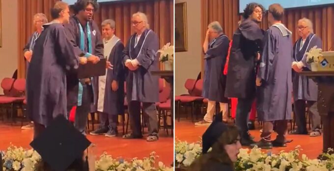 Boğaziçi Üniversitesi mezuniyet töreninde gerginlik! Akademisyeni böyle protesto etti