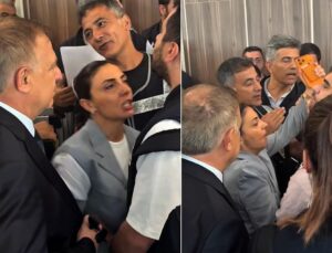 Bozbey’in davası öncesi tansiyon yükseldi! Milletvekili ile polis arasında arbede