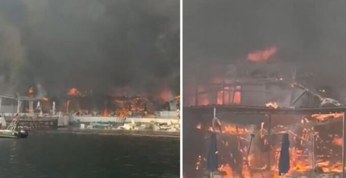 Büyükada’da plajda yangın! Alevler ormana sıçradı