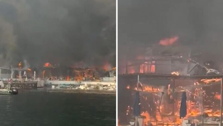 Büyükada’da plajda yangın! Alevler ormana sıçradı