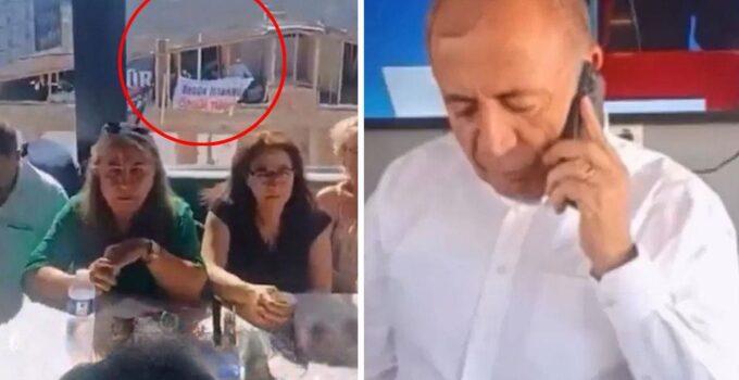 CHP Gençlik Kolları’ndan Gürsel Tekin’in toplantısına pankartlı protesto