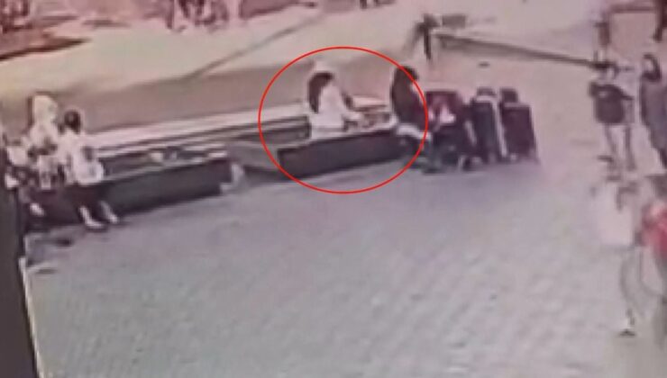 Fatih’te kadın hırsızın çanta çaldığı anlar kamerada
