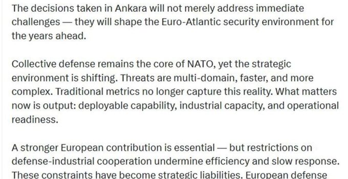 Fidan: Ankara Zirvesi, NATO’yu Yeni Dünya Düzenine Uyumlu Hale Getirecek