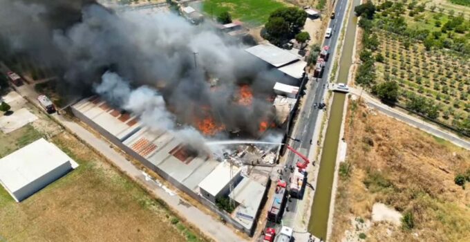 İzmir’de geri dönüşüm fabrikasında yangın