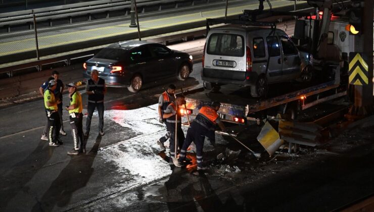 Küçükçekmece’de üç aracın karıştığı kazada 2 kişi yaralandı