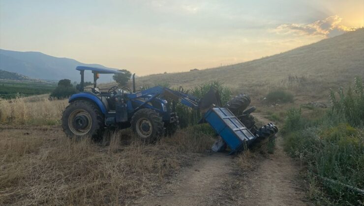 Ödemiş’te devrilen traktörün 16 yaşındaki sürücüsü yaralandı