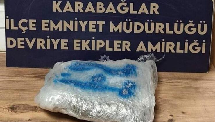 Polisten kaçan motosikletliden 1 kilo 200 gram uyuşturucu çıktı