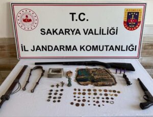 Sakarya’da tarihi eser niteliğinde 63 obje ele geçirildi