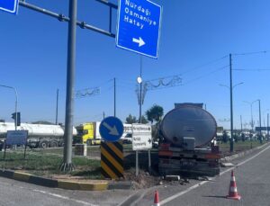 Tankerle hafif ticari araç çarpıştı: 1 yaralı