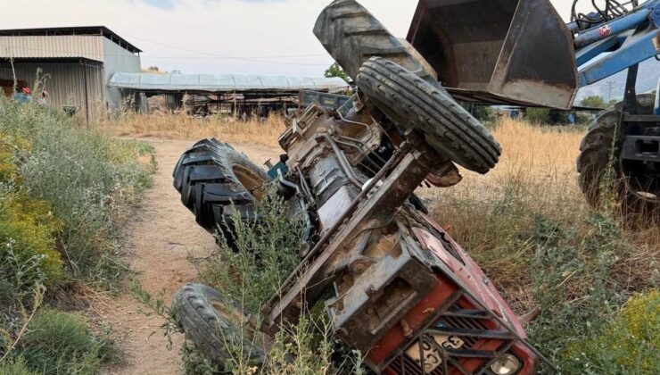Tümseğe çarpan traktör devrildi, 16 yaşındaki çocuk ağır yaralandı