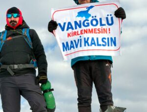 Ağrı Dağı zirvesinde Van Gölü için farkındalık mesajı