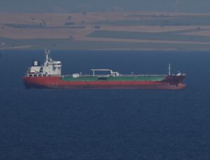 Çanakkale’de tankerde baca yangını