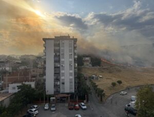 Karşıyaka’da otluk alanda yangın kontrol altına alındı