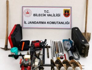Söğüt’te kaçak kazı operasyonu: 5 gözaltı