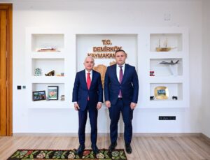 Vali Turan’dan Kaymakam Erdem’e başarı ziyareti