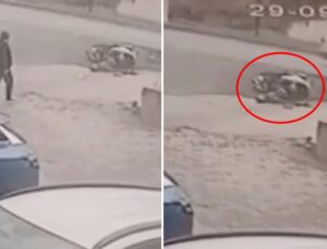 Alkollü motosikletli ters yönde ilerlerken böyle düştü! Durumu ağır