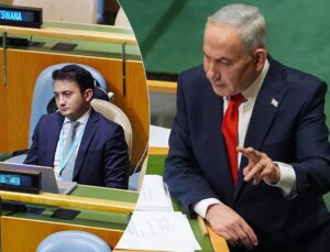 Azerbaycanlı temsilci, boş salona konuşan Netanyahu’yu sonuna kadar dinledi