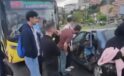 Başakşehir’de İETT otobüsü ile çarpışan otomobil bariyerlere çarptı, 3 kişi yaralandı