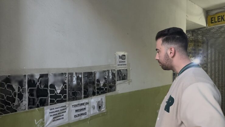 Bursa Osmangazi’de pasaj sahibi, tuvaletini yapanların fotoğraflarını duvara astı