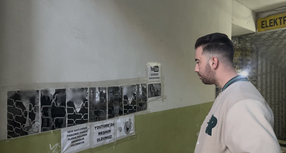 Bursa Osmangazi’de pasaj sahibi, tuvaletini yapanların fotoğraflarını duvara astı