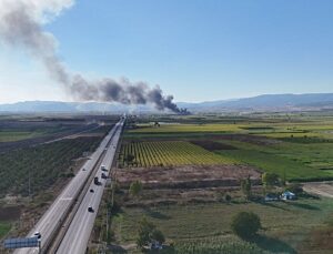 Bursa Yenişehir’de siyah incir deposundaki yangın 2,5 saatte kontrol altına alındı