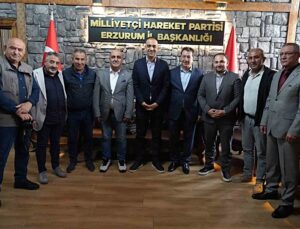 DAGC heyeti, MHP Erzurum İl Başkanı Yurdagül’e hayırlı olsun ziyaretinde bulundu