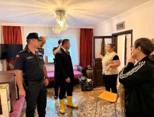 Düzce Akçakoca Kaymakamı Esmahanım’da su baskınlarını inceledi