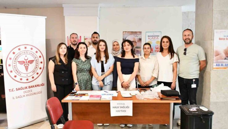 Düzce’de hastanede “Her Gün Halk Sağlığı” standı kuruldu