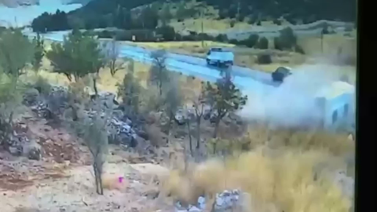 Gaziantep Nurdağı’nda 7 kişinin öldüğü kaza güvenlik kamerasına yansıdı