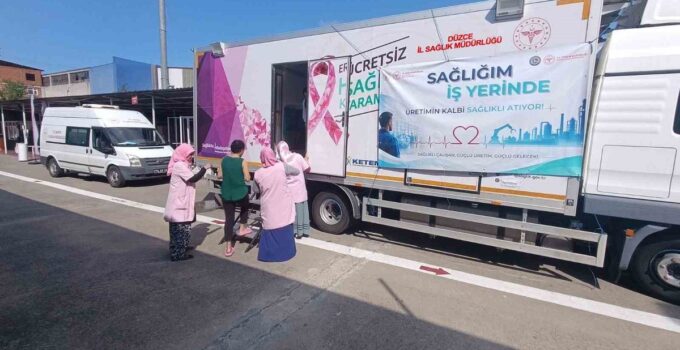 Gezici Kanser Tarama Tırı Bartın’da Çalışanlara Sağlık Hizmeti Sunuyor